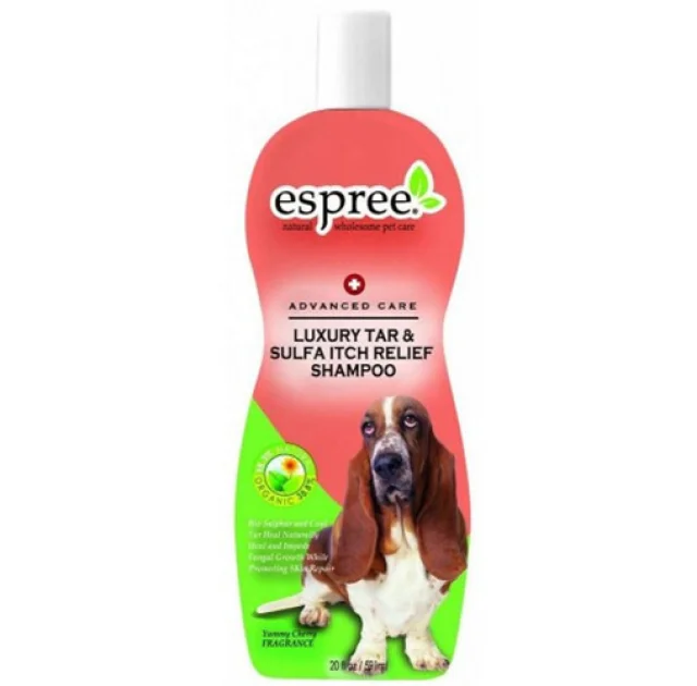 Шампунь Espree Luxury Tar & Sulfa Shampoo против перхоти для собак, с серой, 591 мл