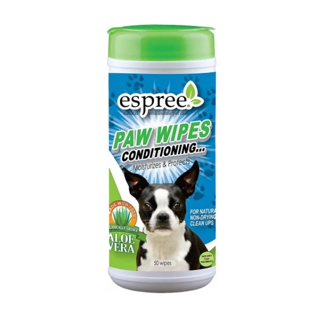 Очищающие салфетки Espree Paw Wipes для лап собак и котов, 50 шт