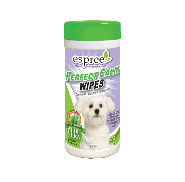 Очищающие салфетки Espree Perfect Calm Wipes с успокаивающим эффектом для собак, 50 шт