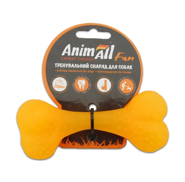 Іграшка AnimAll Fun кістка, жовта, 12 см