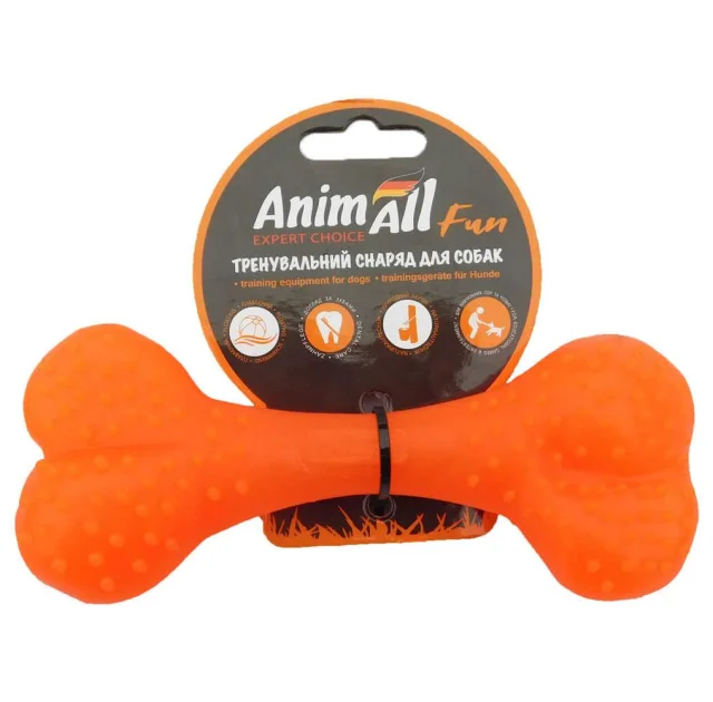 Іграшка AnimAll Fun кістка, помаранчева, 15 см