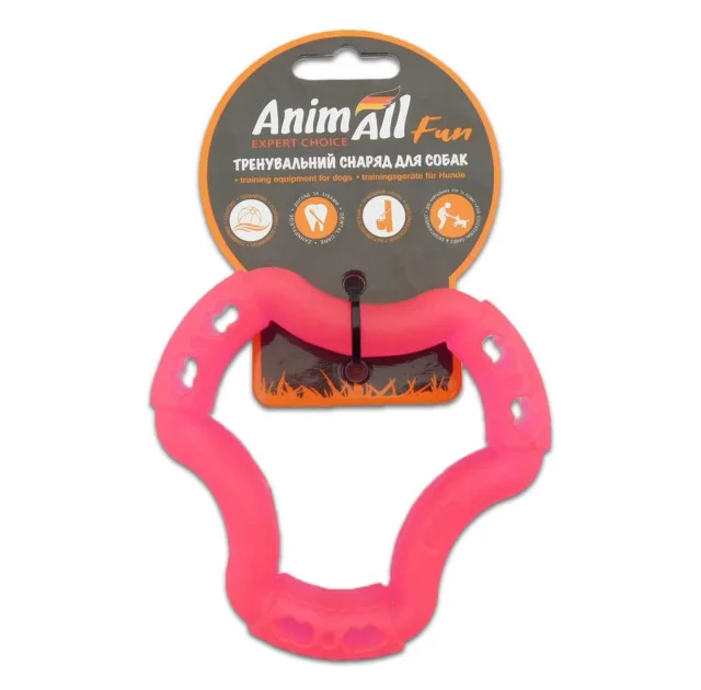Іграшка AnimAll Fun кільце 6 сторін, коралове, 12 см