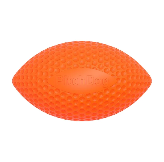 Игровой мяч для апортировки PitchDog для собак, 15×9 см, оранжевый
