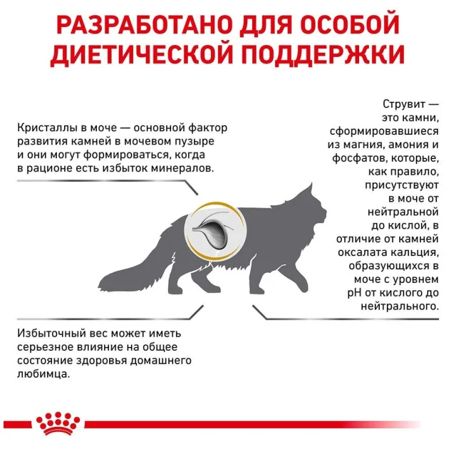 Сухой корм Royal Canin Urinary S/O Moderate Calorie при мочекаменной болезни у кошек, 1.5 кг