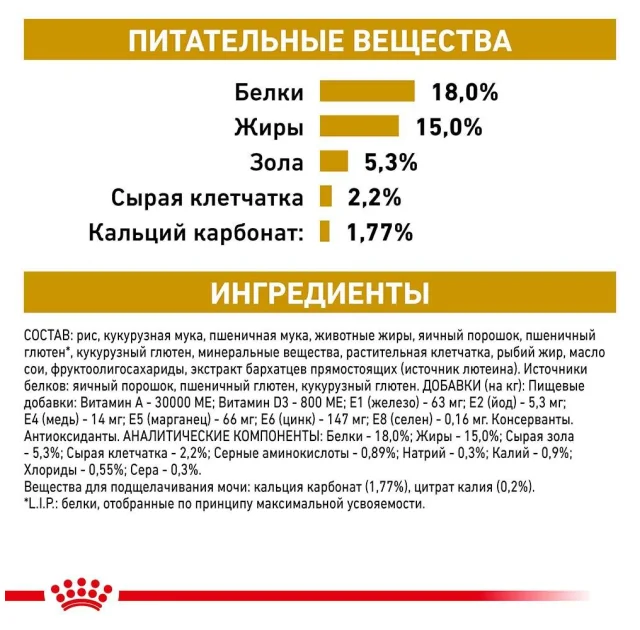Сухой корм Royal Canin Urinary U/C при лечении мочекаменной болезни у собак, 14 кг