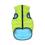 Двусторонняя светящаяся куртка AiryVest Lumi M45 для собак, салатово-голубая