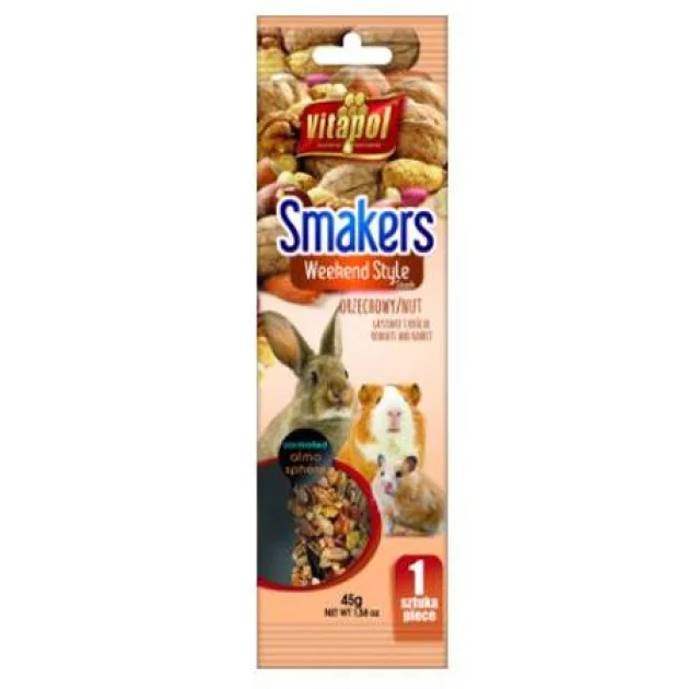 Колба Vitapol Smakers Box для грызунов со вкусом мёда, 45 г, 1 шт
