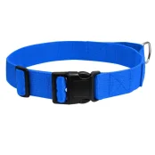 Нейлоновый ошейник с ручкой Dog Extreme для собак, регулируемый, 40 мм, 55-75 см, голубой