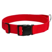 Нейлоновый ошейник с ручкой Dog Extreme для собак, регулируемый, 40 мм, 55-75 см, красный