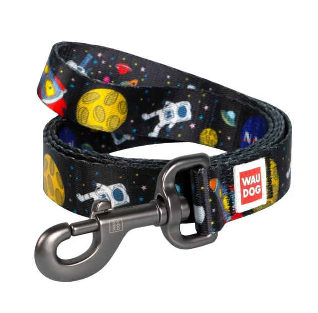 Поводок Waudog Nylon с рисунком Nasa для собак, 15 мм, 122 см