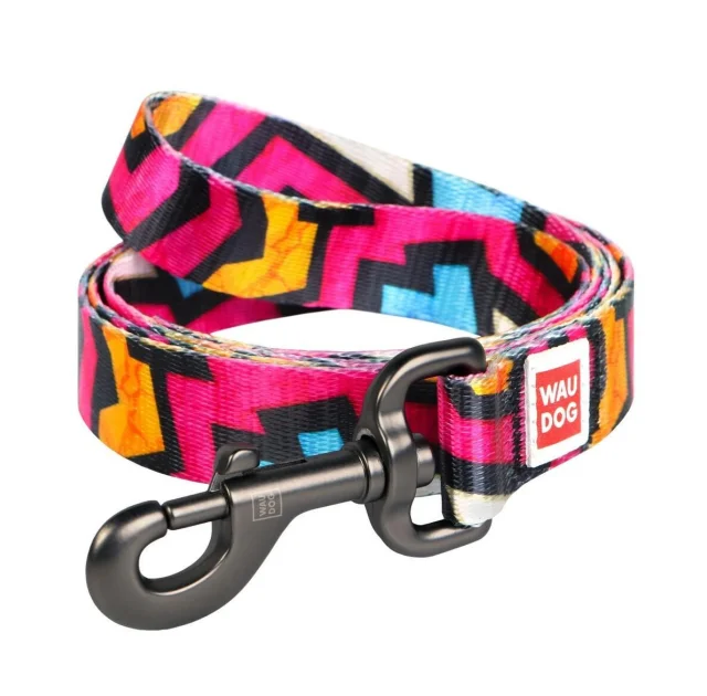 Поводок Waudog Nylon с рисунком Граффити для собак 15 мм, 122 см