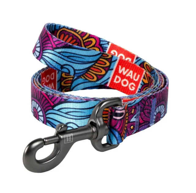 Поводок Waudog Nylon с рисунком Лето для собак 25 мм, 122 см