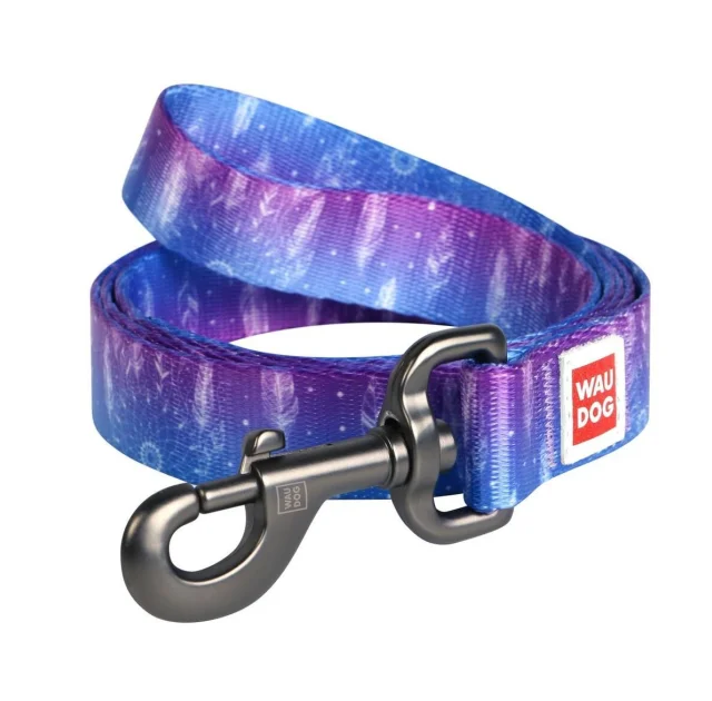 Поводок Waudog Nylon с рисунком Ловец снов для собак 15 мм, 122 см