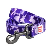 Поводок Waudog Nylon с рисунком Фиолетовый камо для собак 25 мм, 122 см