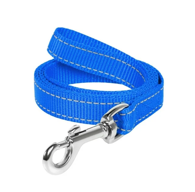 Поводок нейлоновый Dog Extreme для собак 14 мм, 150 см, голубой