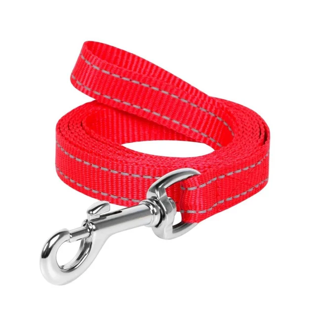 Поводок нейлоновый Dog Extreme для собак 25 мм, 200 см, красный