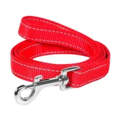 Нейлоновый поводок-перестежка Dog Extreme, двойной для собак 25 мм, 122 см, красный