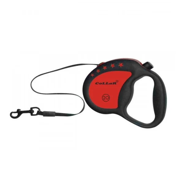 Рулетка для собак весом до 20 кг, 4 м, красная