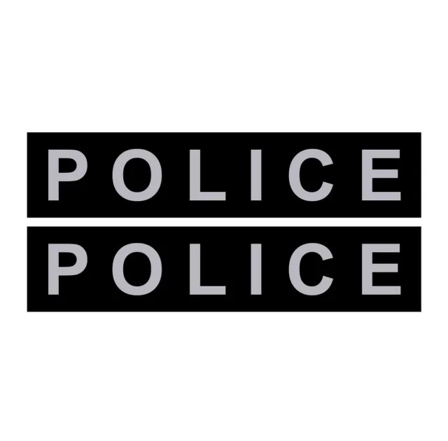 Сменная надпись для шлеи Police, большая 3-4 размер, черная