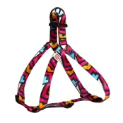 Шлея Waudog Nylon для собак с рисунком Граффити 15 мм, 40-55 см