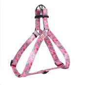 Шлея Waudog Nylon для собак с рисунком Единороги 15 мм, 40-55 см
