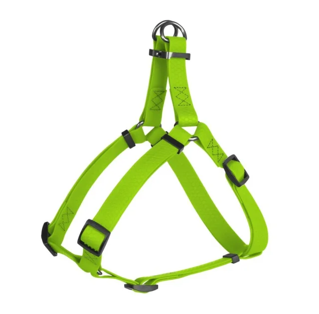 Шлея Waudog Waterproof для собак, водостойкая, 25 мм, 60-90 см, салатовая