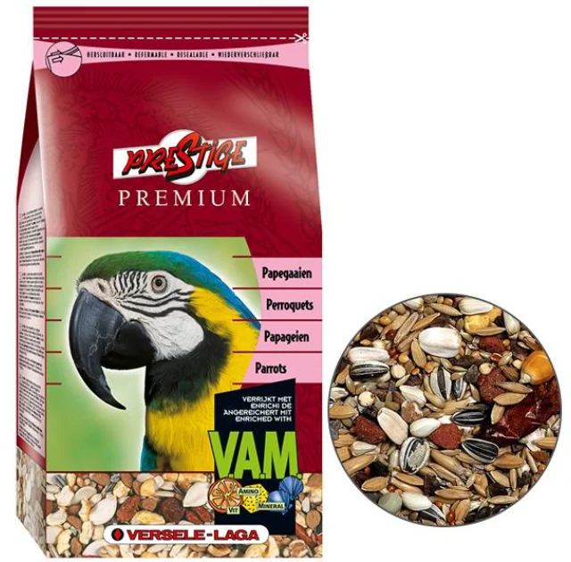 Корм Versele-Laga Prestige Premium Parrots зернова суміш для великих папуг, 1 кг