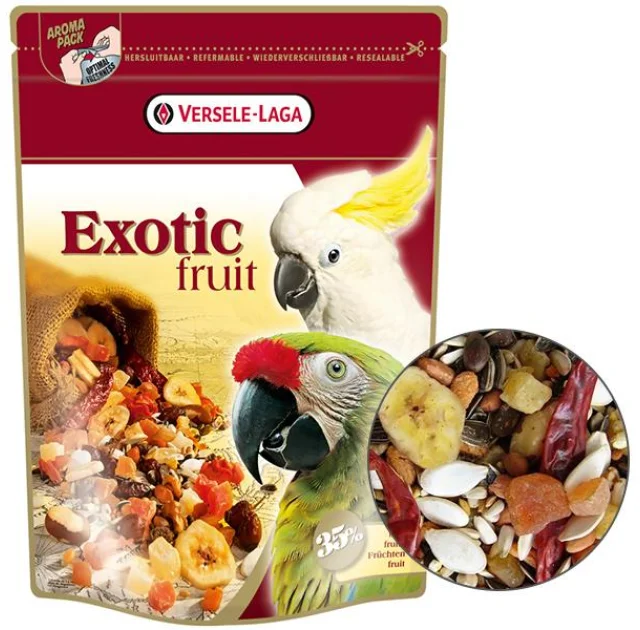 Корм Versele-Laga Prestige Premium Parrots Exotic Fruit Mix з тропічними фруктами, для папуг, 600 г