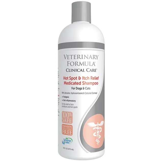 Шампунь Veterinary Formula Hot Spot&Itch Relief Medicated Shampoo для собак и котов, 45 мл