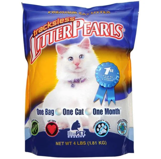 Наповнювач Litter Pearls TrackLess для туалетів, кварцовий, для котів, 3.63 кг