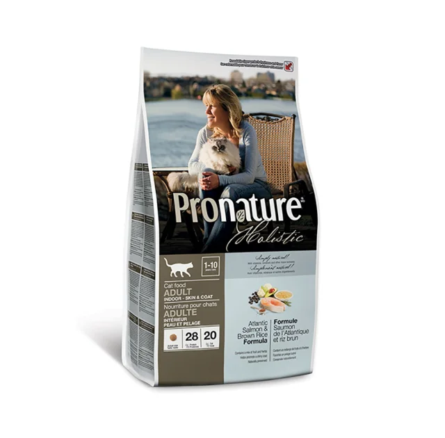 Сухой корм Pronature Holistic Adult Atlantic Salmon&Brown Rice с лососем и рисом, для котов, 2.72 кг