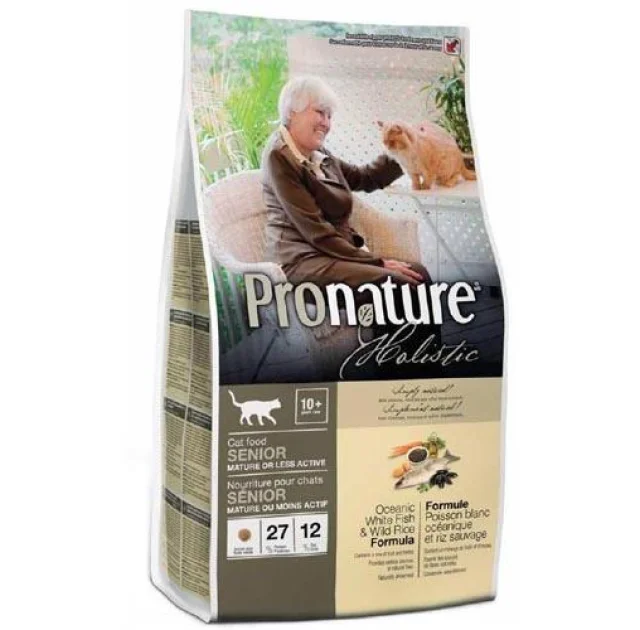 Сухой корм Pronature Holistic с океанической белой рыбой и диким рисом, холистик, для котов, 2.72 кг
