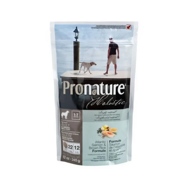 Сухой корм Pronature Holistic Adult Atlantic Salmon&Brown Rice с лососем, холистик, для собак, 340 г
