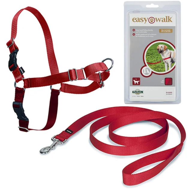 Шлея Premier Easy Walk антирывок, для собак, размер L, красная