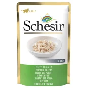 Консервы Schesir Chicken Fillet натуральные, для кошек, куриное филе в желе, пауч 85 г