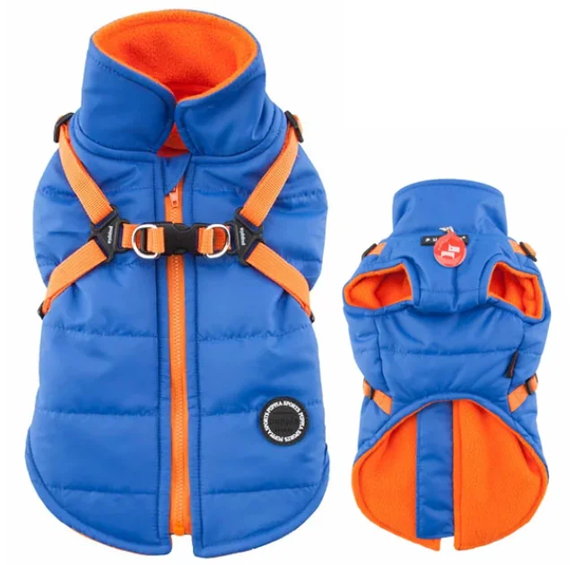 Жилет Puppia Mountaineer з шлеєю, для собак, розмір XXL, синій