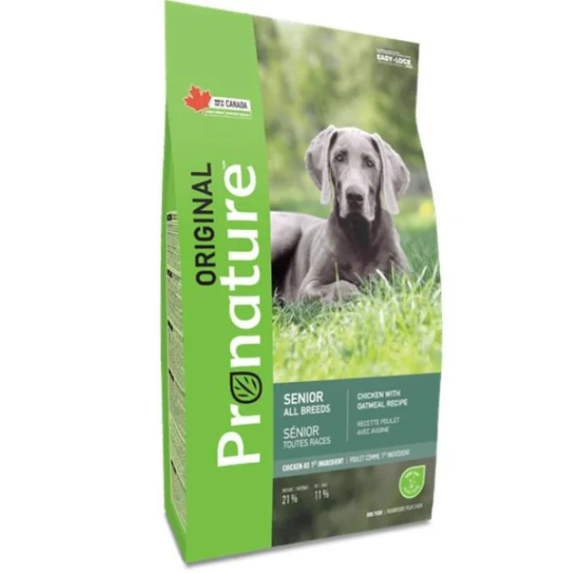 Сухой корм Pronature Original Senior Chicken с курицей, для малоактивных и пожилых собак, 11.3 кг