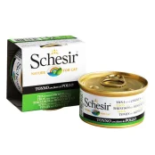Консервы Schesir Tuna Chicken для кошек, тунец с куриным филе и рисом, банка, 85 г