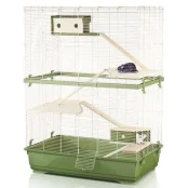 Клітка Imac Rat 80 Double Wood клітина для щурів, пластик, зелена, 80х48.5х108.5 см