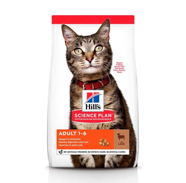 Сухий корм Hill's Science  Plan Adult для котів, з ягням і рисом, 300 г