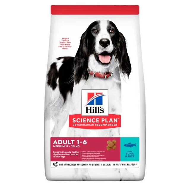 Сухий корм Hill's Science  Plan Adult Medium для собак, з тунцем і рисом, 2.5 кг