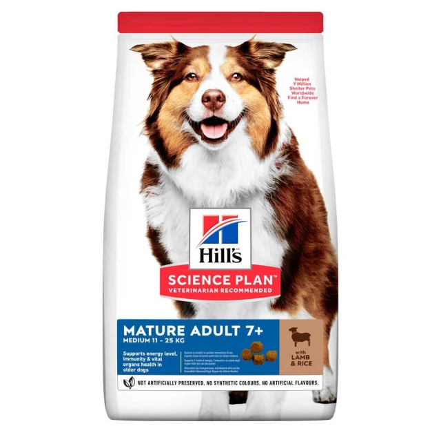 Сухой корм Hill's Science Plan Mature Adult Medium для собак, с ягненком и рисом, 2.5 кг