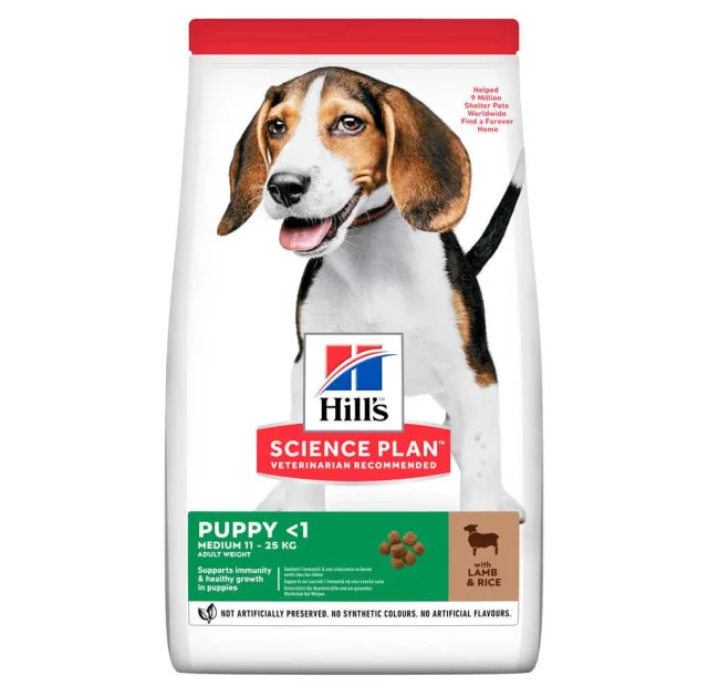 Сухой корм Hill's Science Plan Puppy Medium для щенков, с ягненком и рисом, 14 кг