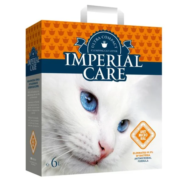 Наполнитель Imperial Care Silver Ions ультра-комкующийся в кошачий туалет, антибактериальный, 6 кг