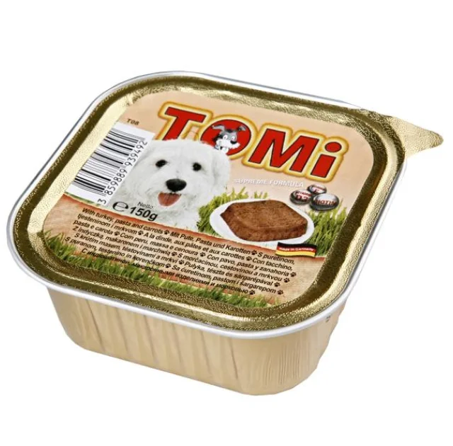 Консерви Tomi turkey pasta carrots індичка з пастою і морквою, для собак, 150 г