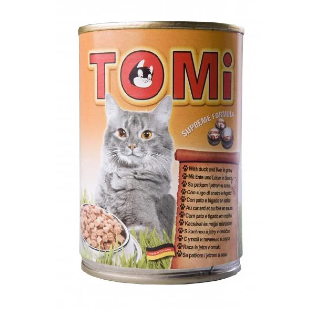 Консерви Tomi duck liver з качкою і печінкою, для котів, 400 г