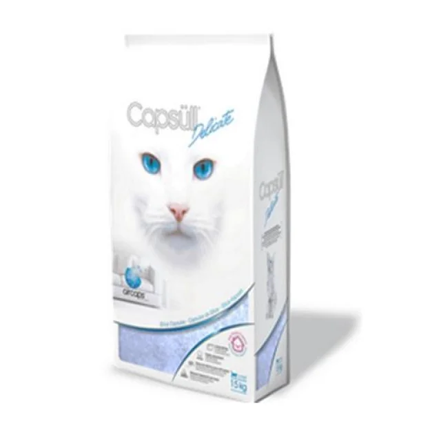 Наповнювач Capsull Delicate baby powder кварцовий, для котячого туалету, капсули 3 мм, 6 кг