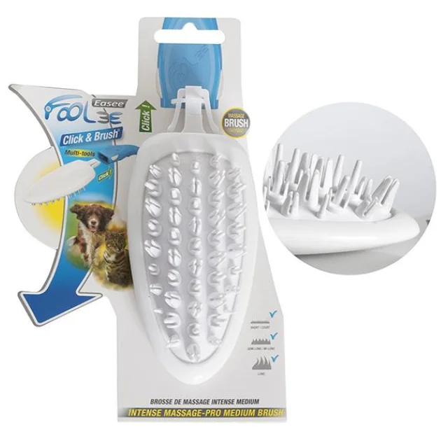 Насадка-щітка FoOlee Easee Intense Massage Pro Medium Brush змінна, для будь-якої шерсті, середня, біла
