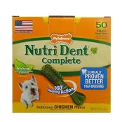 Лакомство Nylabone Nutri Dent Chicken Small для чистки зубов для собак, вкус курицы, 10 шт, цена за 1 штуку