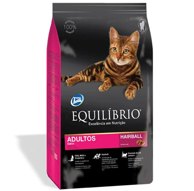 Сухой корм Equilibrio Cat для выведения шерсти, суперпремиум, для котов, 500 г